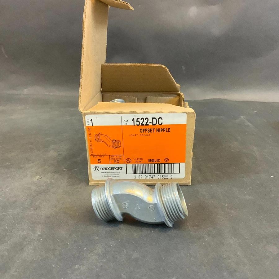 BRIDGEPORT 1522-DC 1” OFFSET NIPPLE - BOX OF 5 ($15 OBO)