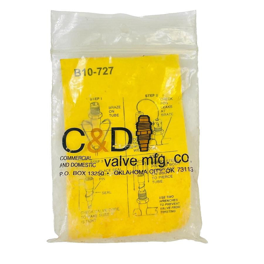 Used C&D B10-727 CD5514 M-SERIES COPPER SADDLE VALVE FOR 1/4" TUBE NEW OPEN BOX