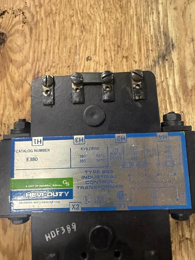 Used HEVI-DUTY E380 TRANSFORMER