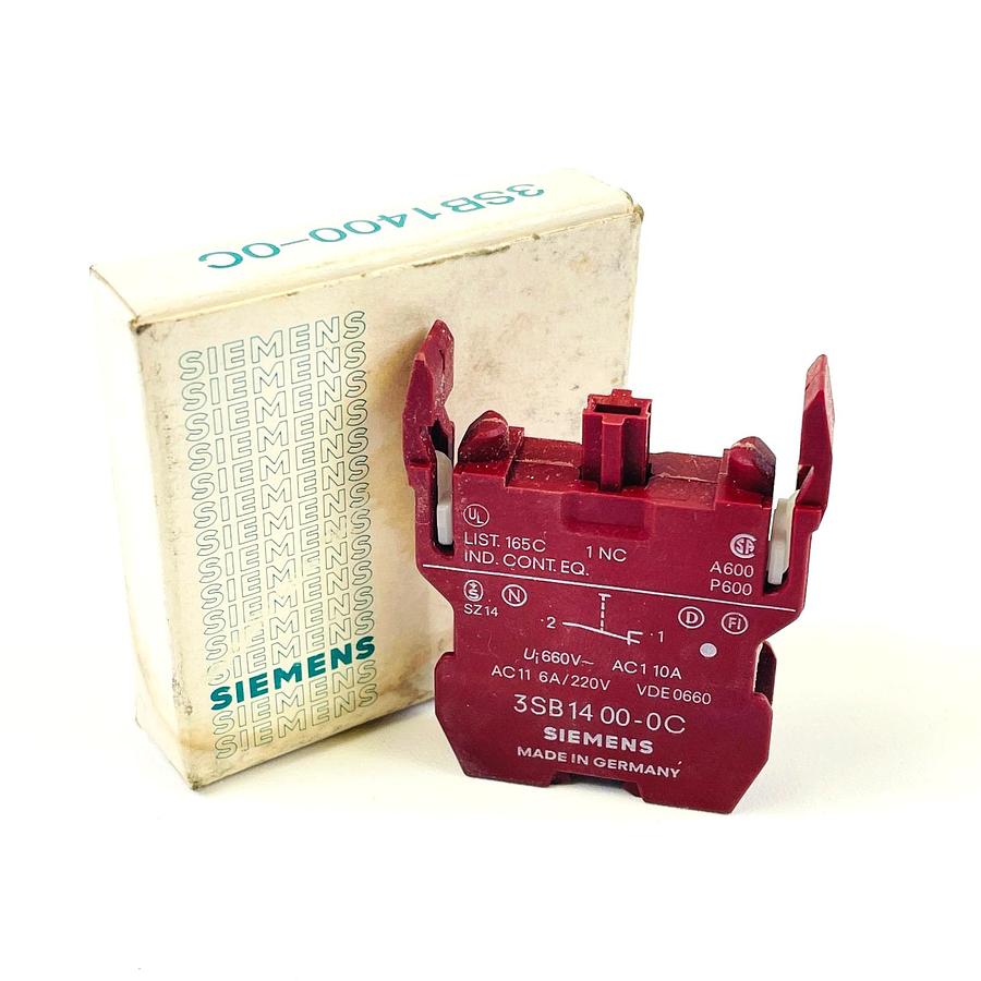 Used SIEMENS 3SB1400-0C 1NC CONTACT BLOCK INDUSTRIAL CONTROL SWITCH REPLACEMENT