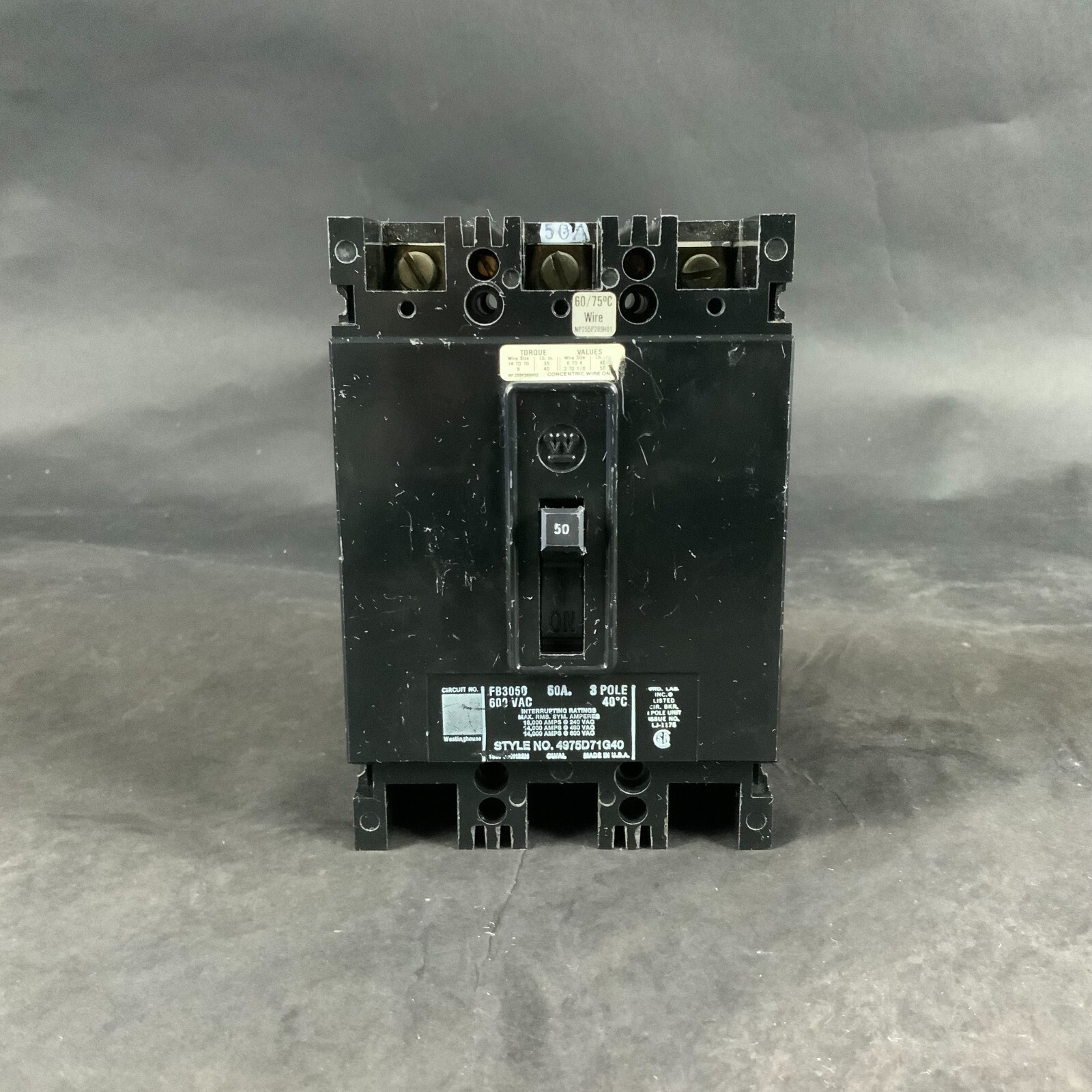 Used WESTINGHOUSE FB3050 CIRCUIT BREAKER ($23 OBO)