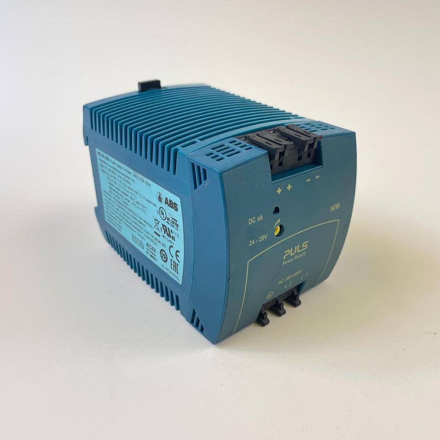 Used PULS ML90.200 POWER SUPPLY 380-480VAC 24VDC 90W 3.75A DIN RAIL INDUSTRIAL
