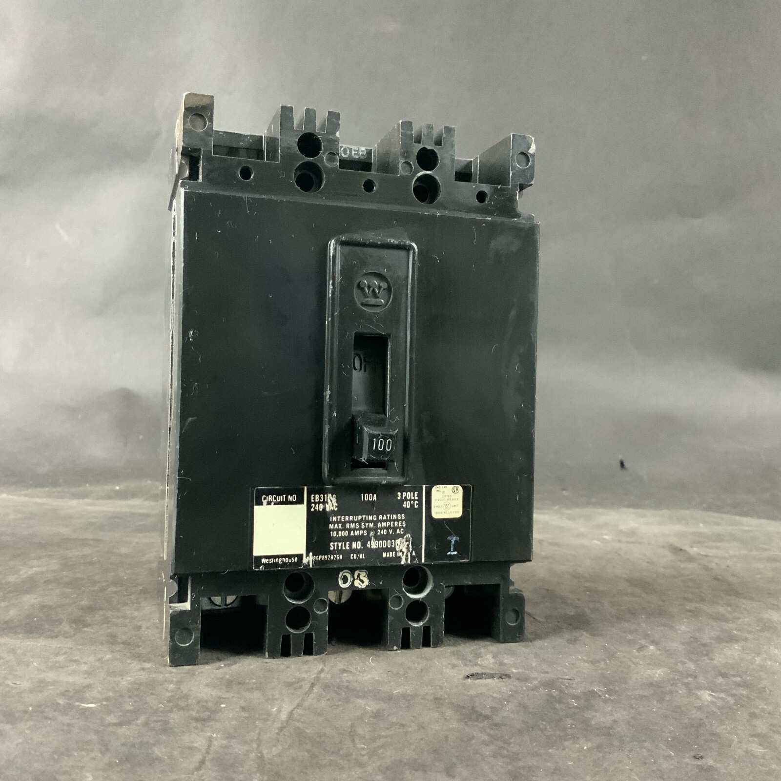 Used WESTINGHOUSE EB3100 CIRCUIT BREAKER ($50 OBO)