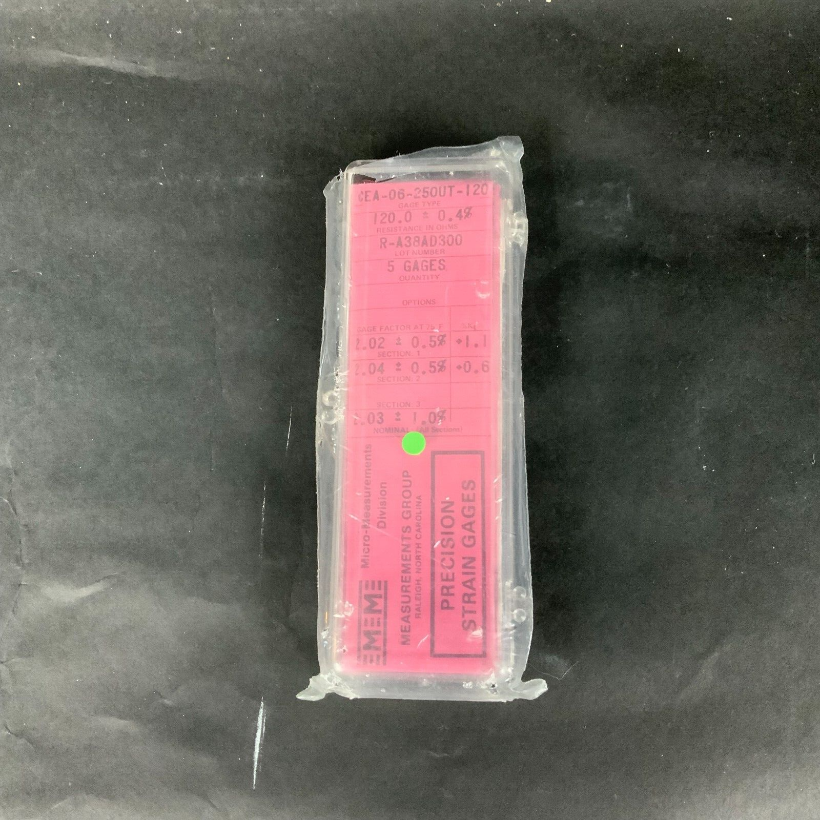 Used MICRO-MEASUREMENTS CEA-06-250UT-120 PRECISION STRAIN GAUGE - BOX OF 5 ($25 OBO)