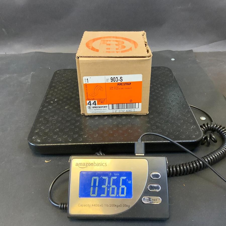 Used BRIDGEPORT 903-S 1” PIPE STRAP - BOX OF 44 ($15 OBO)