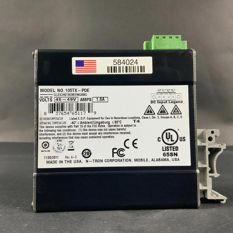 Used N-TRON 105TX-POE INDUSTRIAL ETHERNET SWITCH ($55 OBO)