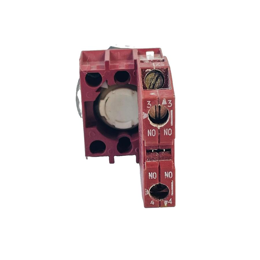 Used SIEMENS PB30PBFG 30MM GREEN FLUSH PUSHBUTTON SWITCH 3SB1400-0G 2NO CONTACT BLOCK