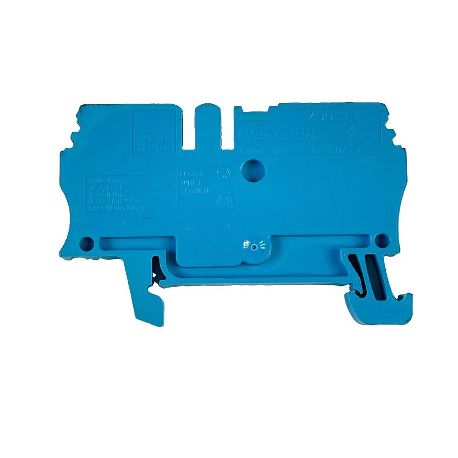 Used WEIDMULLER ZDU 2.5 BLUE SPRING CLAMP DIN RAIL TERMINAL BLOCK 800V 24A EX I