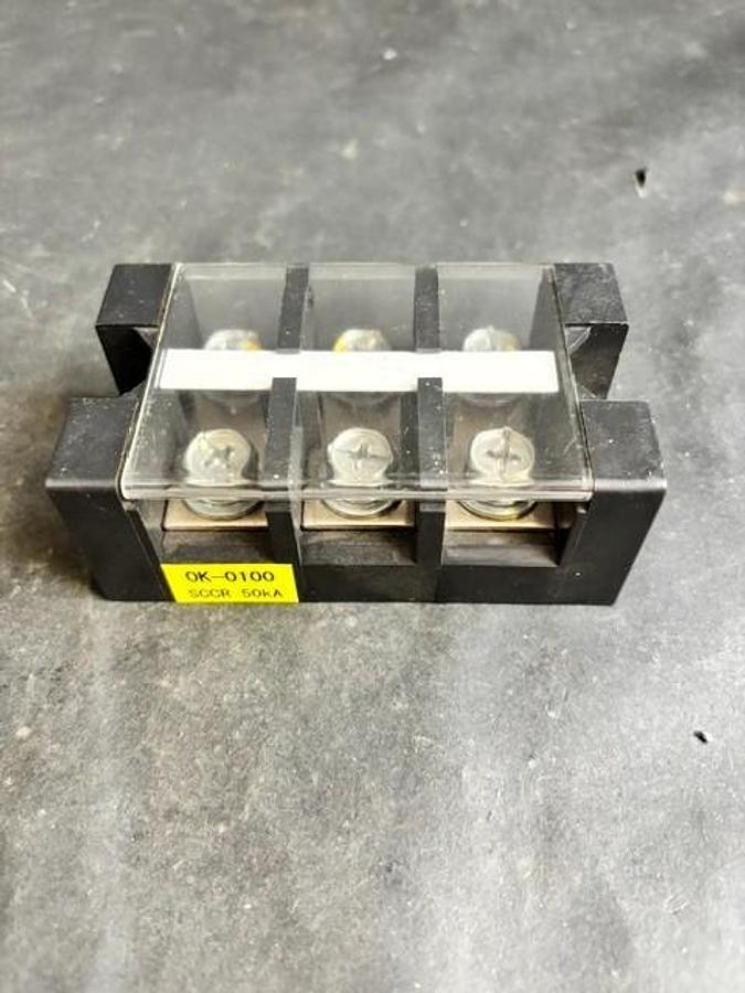 Used 0K-0100 SCCR HIGH-CURRENT BARRIER TERMINAL BLOCK