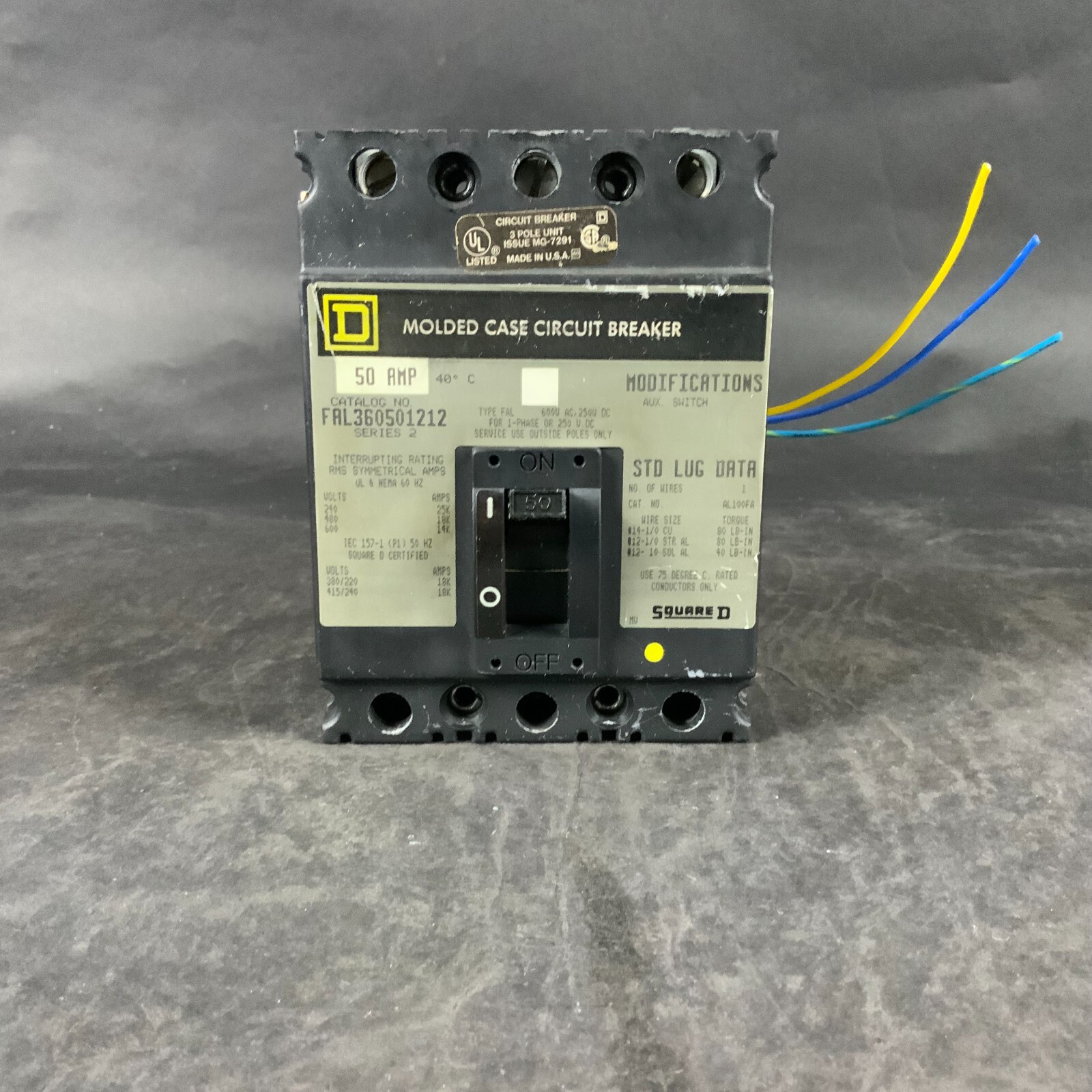 Used SQUARE D FAL360501212 MOLDED CASE CIRCUIT BREAKER ($50 OBO)