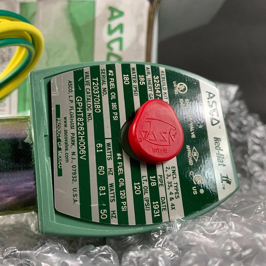 Used ASCO GPHT8262H006V 1/8” SHUTOFF VALVE ($80 OBO)