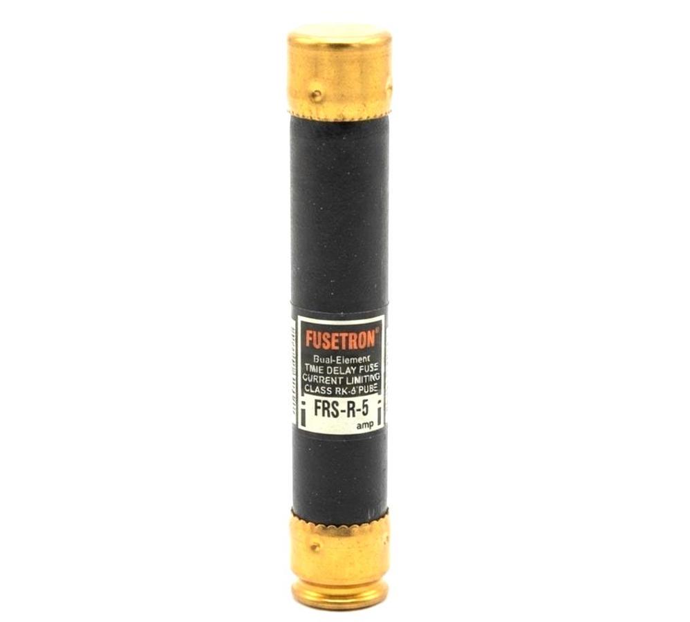 Used BUSSMANN FUSETRON EATON FRSR5 TIME DELAY FUSE 5A 600VAC 300VDC DUAL ELEMENT