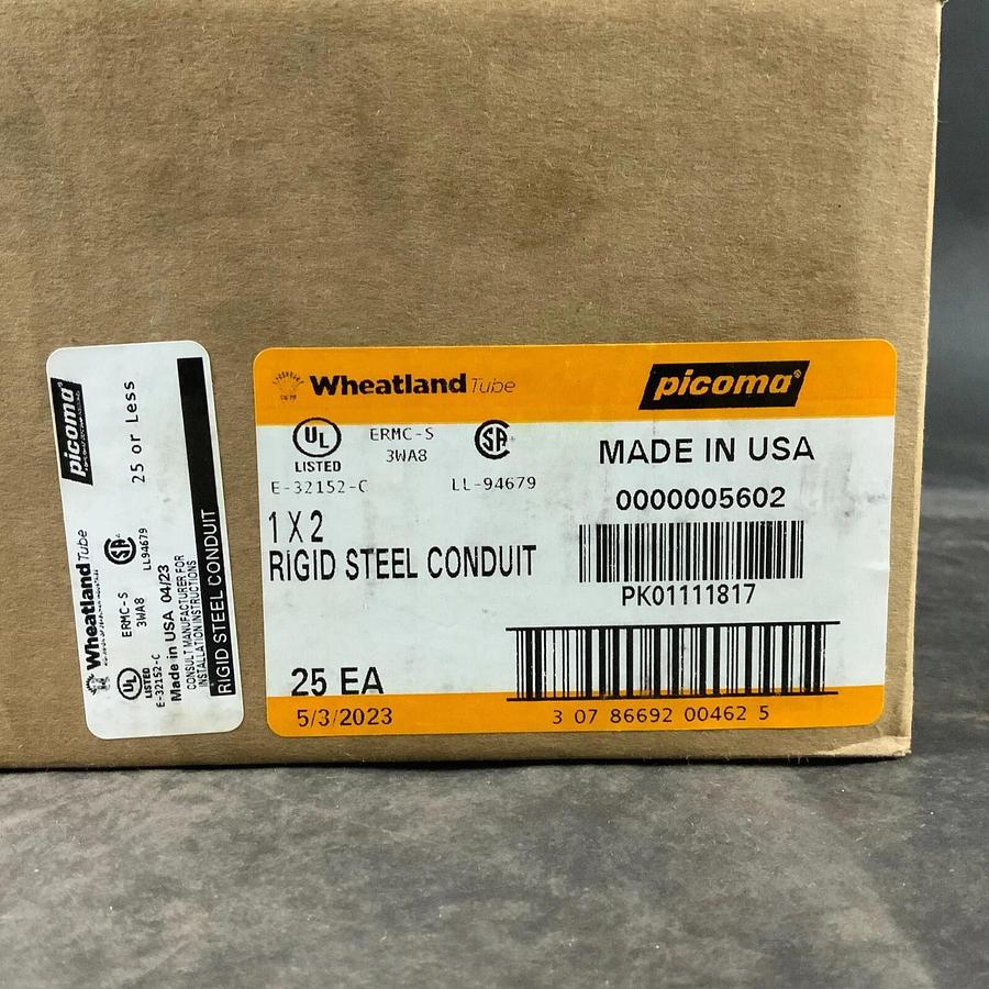 Used PICOMA - 1X2 RIGID STEEL CONDUIT - SET OF 25 ($30 OBO)