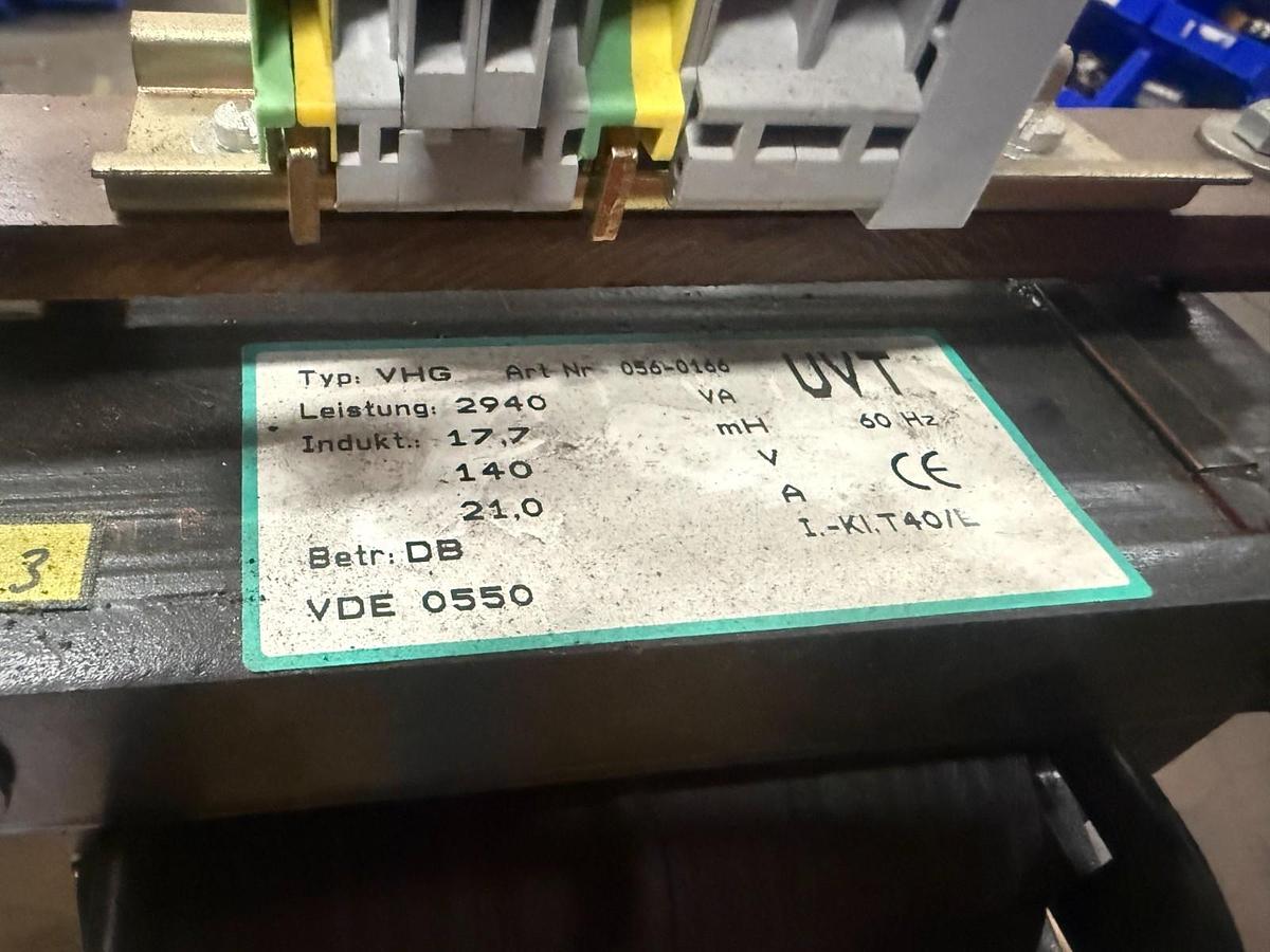Used UVT TYPE VHG 056-0166 TRANSFORMER