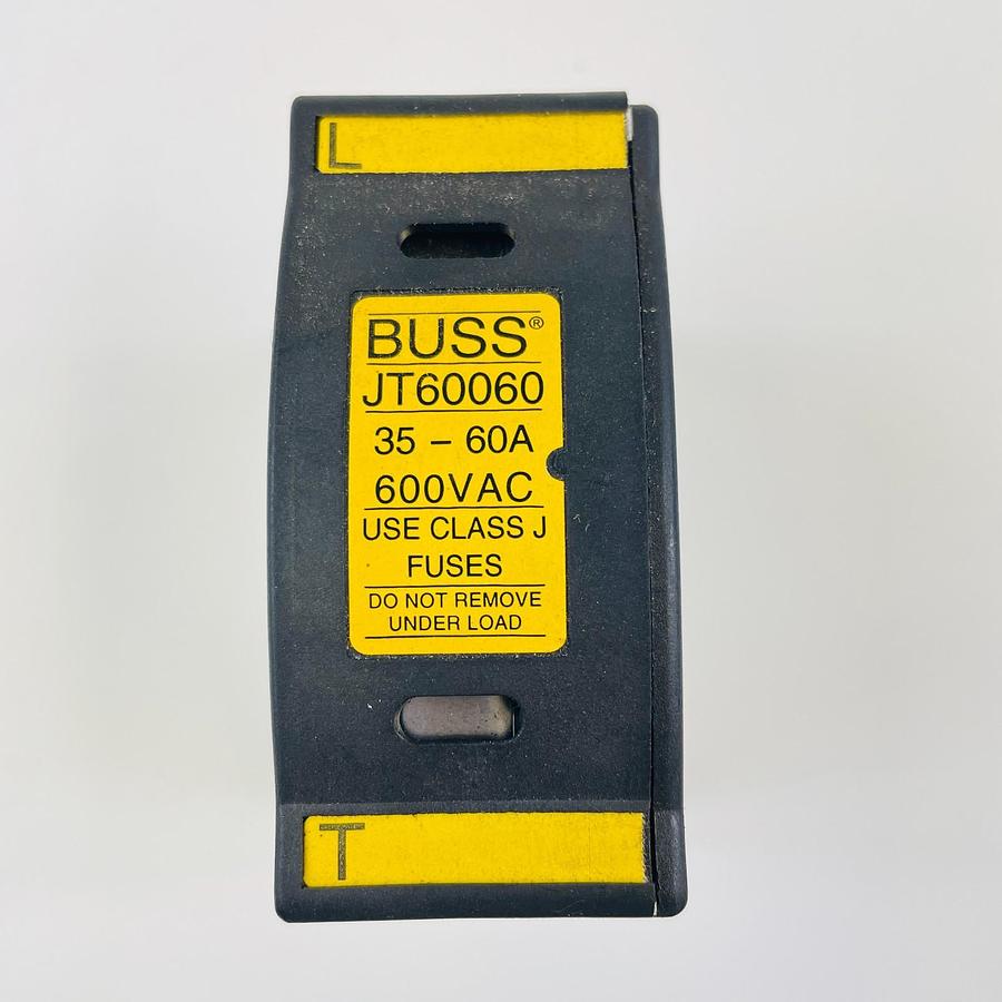Used BUSS JT60060 FUSE HOLDER 35-60A 600V AC CLASS J FUSE INDUSTRIAL ELECTRICAL