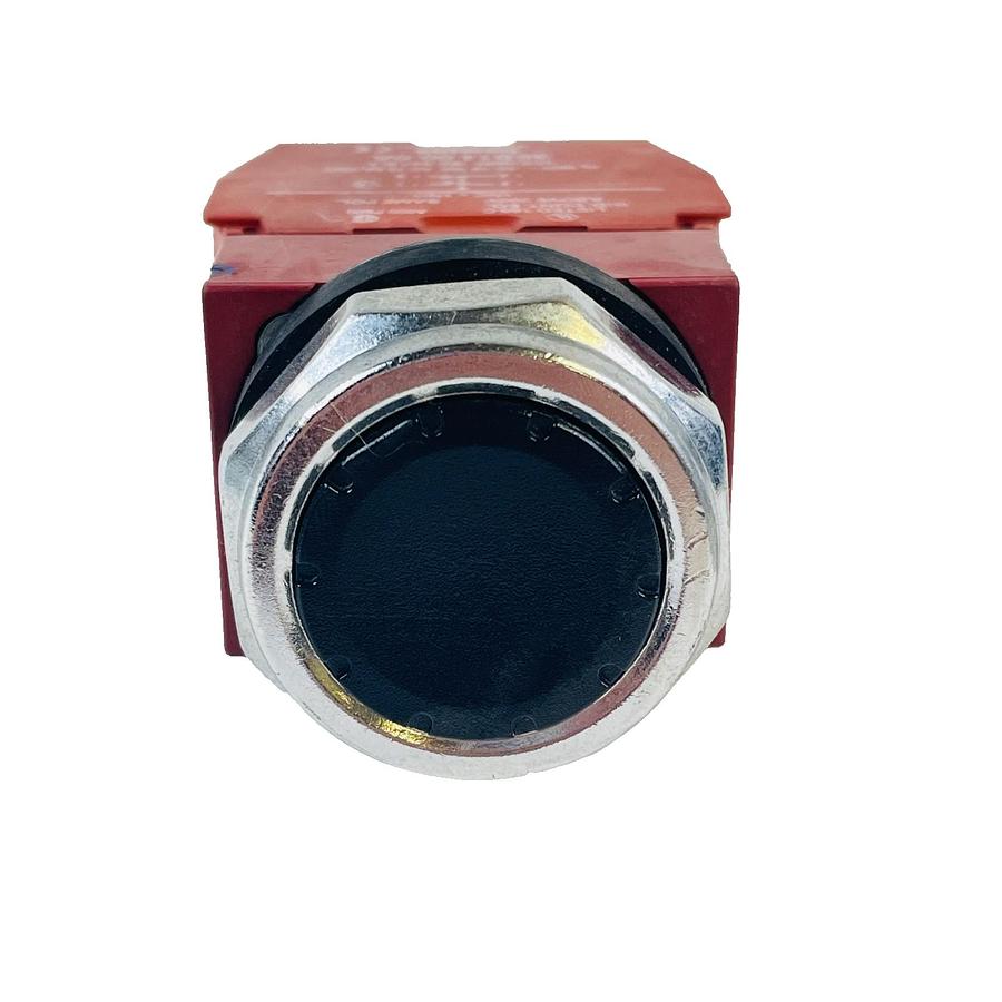 Used SIEMENS P30PBFB 3SB1400-0A 22MM PUSHBUTTON SWITCH BLACK FLUSH 1NC 1NO 10A