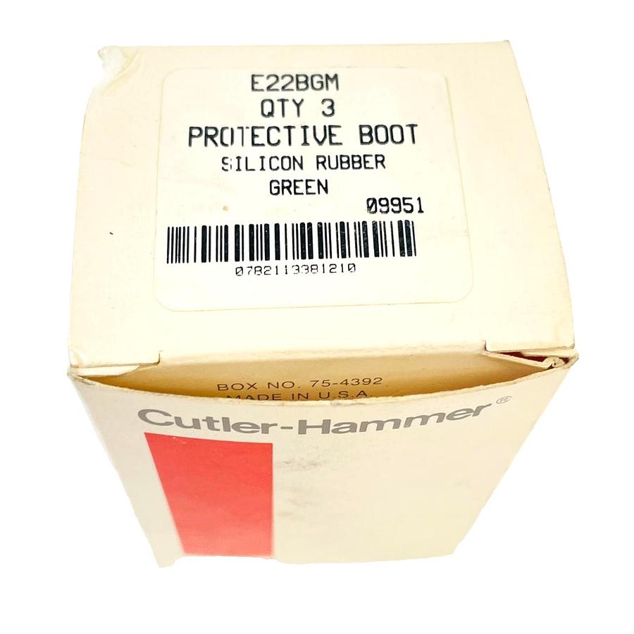 CUTLER HAMMER E22BGM PROTECTIVE BOOT GREEN SILICON RUBBER NEW SEALED PACKAGE