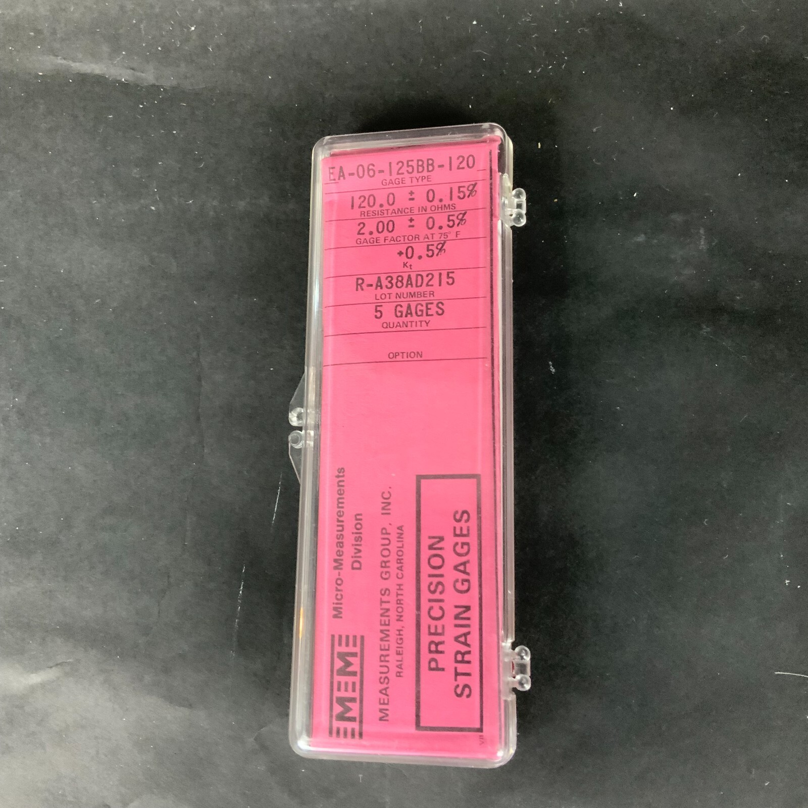 Used MICRO-MEASUREMENTS EA-06-125BB-120 PRECISION STRAIN GAUGE - 1 UNIT ($5 OBO)