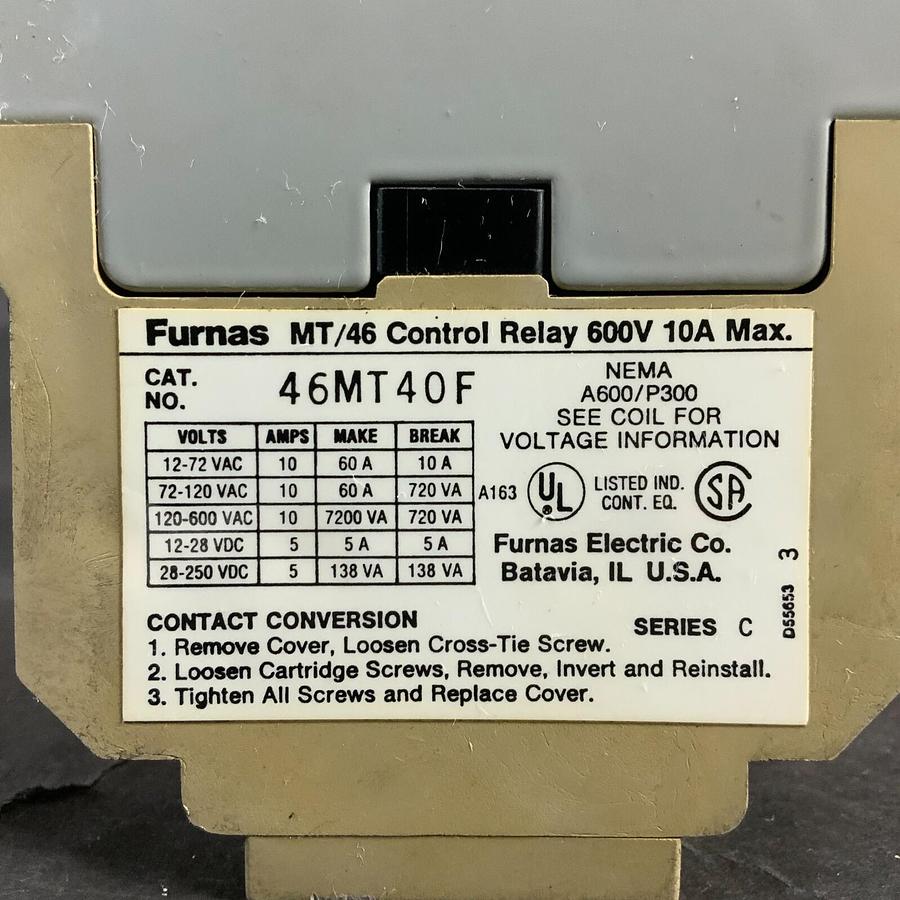 Used FURNAS 46MT40F CONTROL RELAY ($35 OBO)