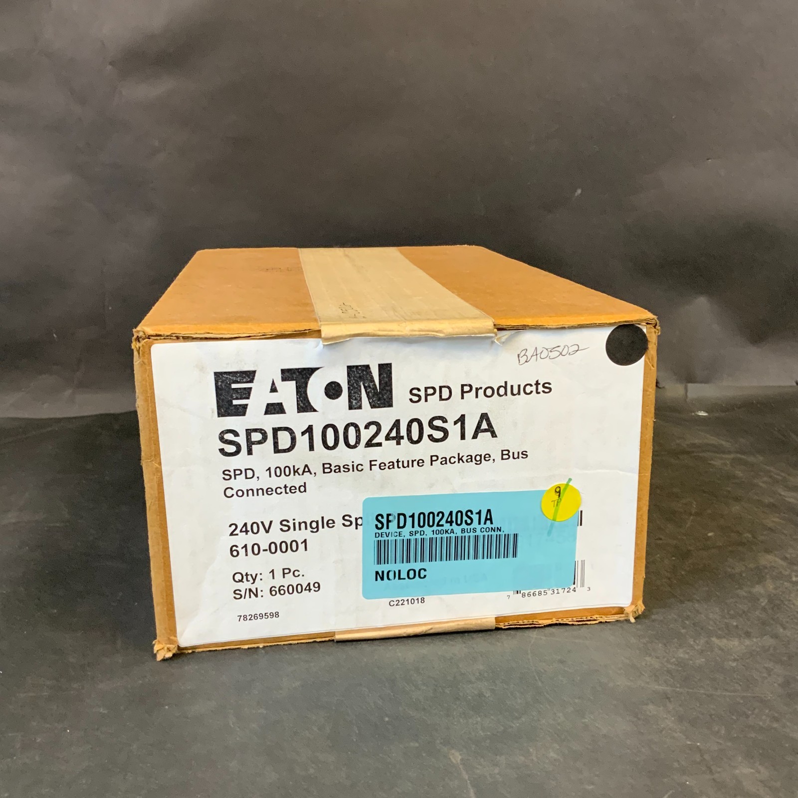 EATON SPD100240S1A SURGE PROTECTION DEVICE ($2750 OBO)