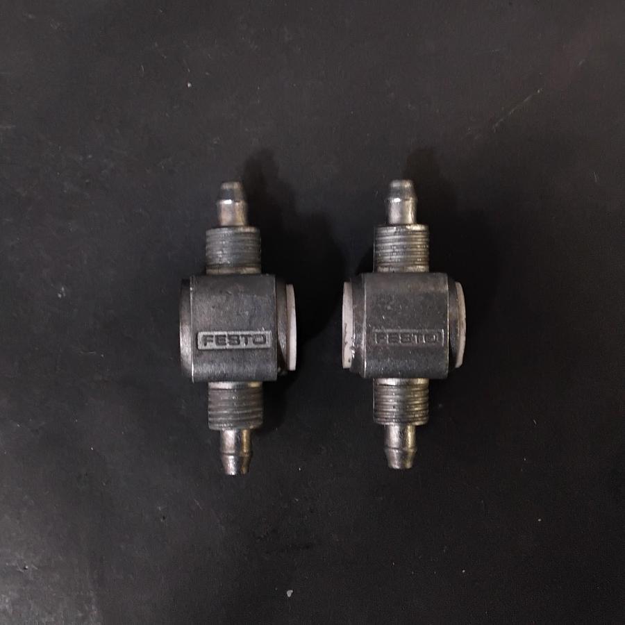Used FESTO GRLA ONE-WAY FLOW CONTROL VALVES- GROUP OF 2 ($6 OBO)