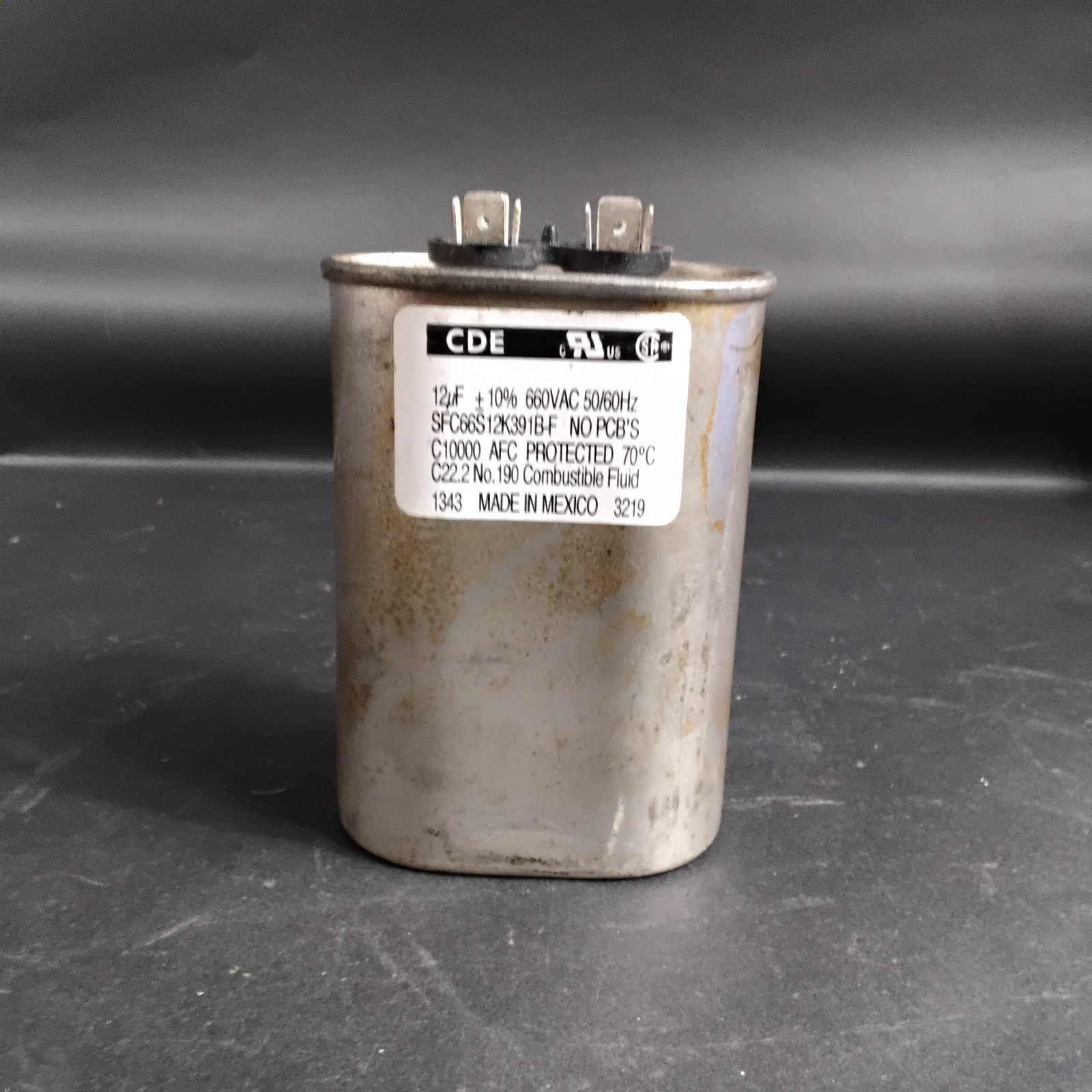 Used CORNELL DUBILIER SFC66S12K391B-F CAPACITOR ($20 OBO)