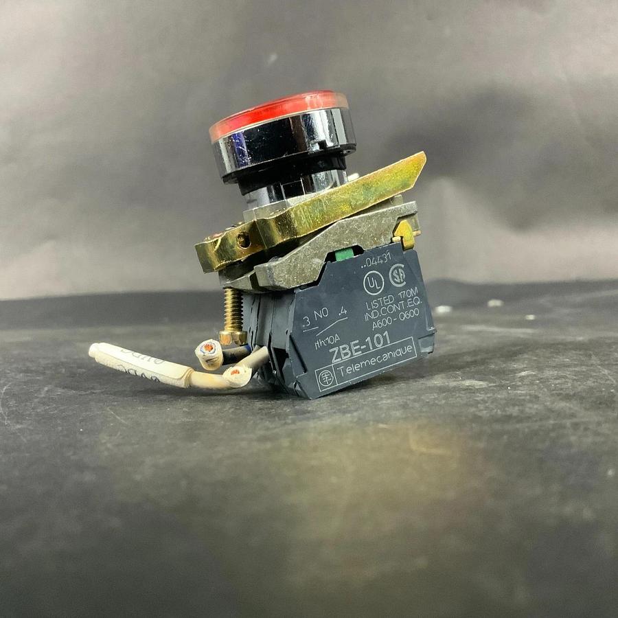 Used TELEMECANIQUE ZBE-101 RED ILLUMINATED BUTTON ($12 OBO)