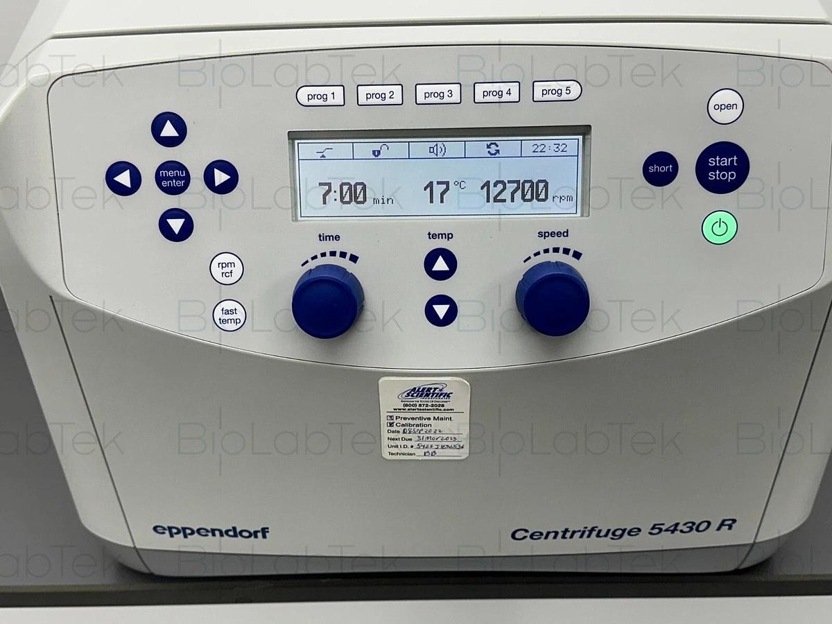 Used Eppendorf 5430R refrigerated centrifuge with rotor FA-45-48-11