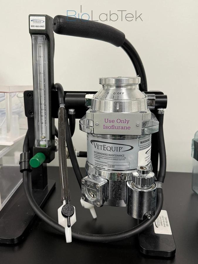 Used VetEquip V-1 rodent animal isoflurane tabletop Anesthesia Machine
