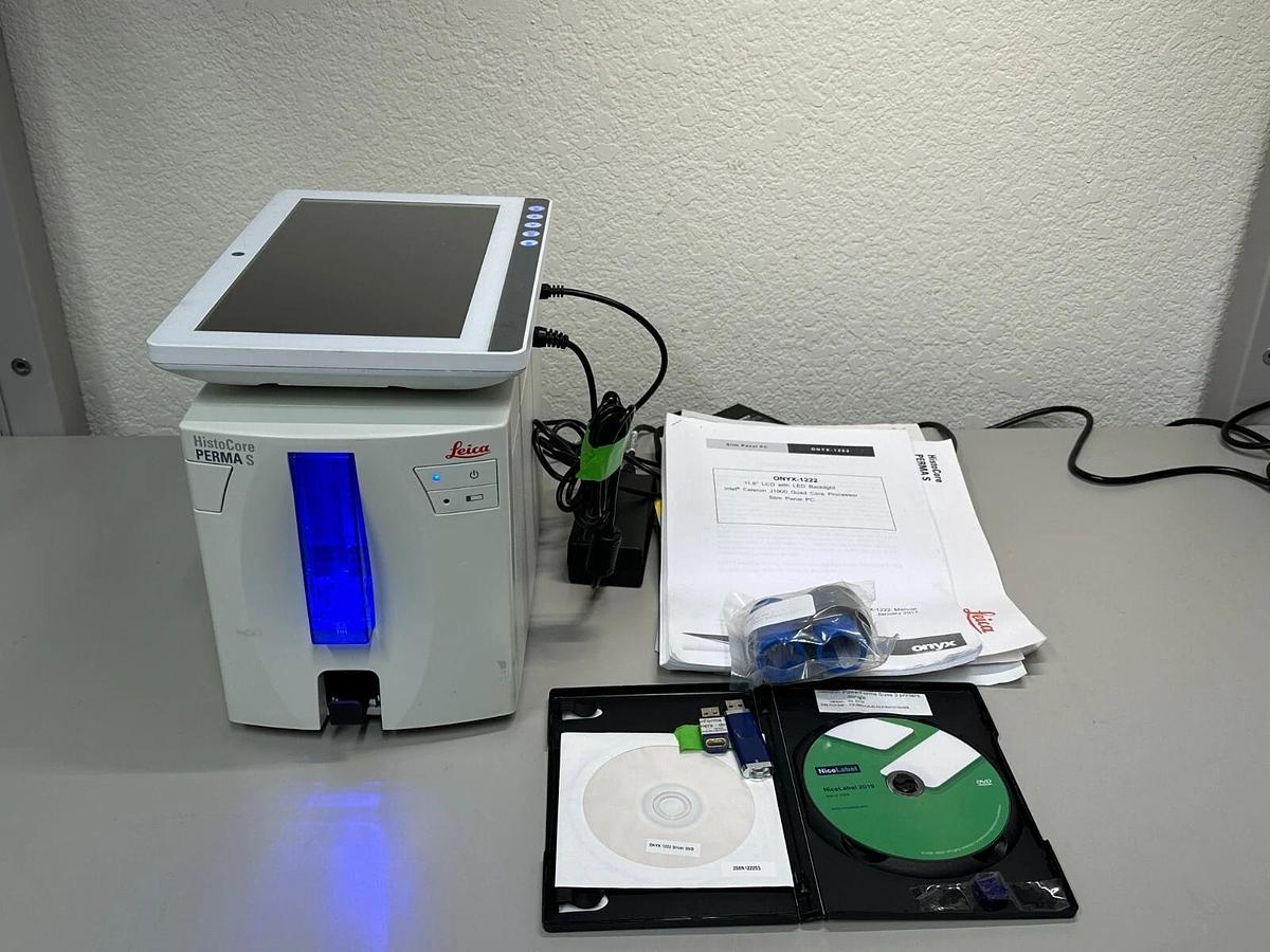 Used Leica HistoCore PERMA S Microscope Slide Label Printer with Onyx PC
