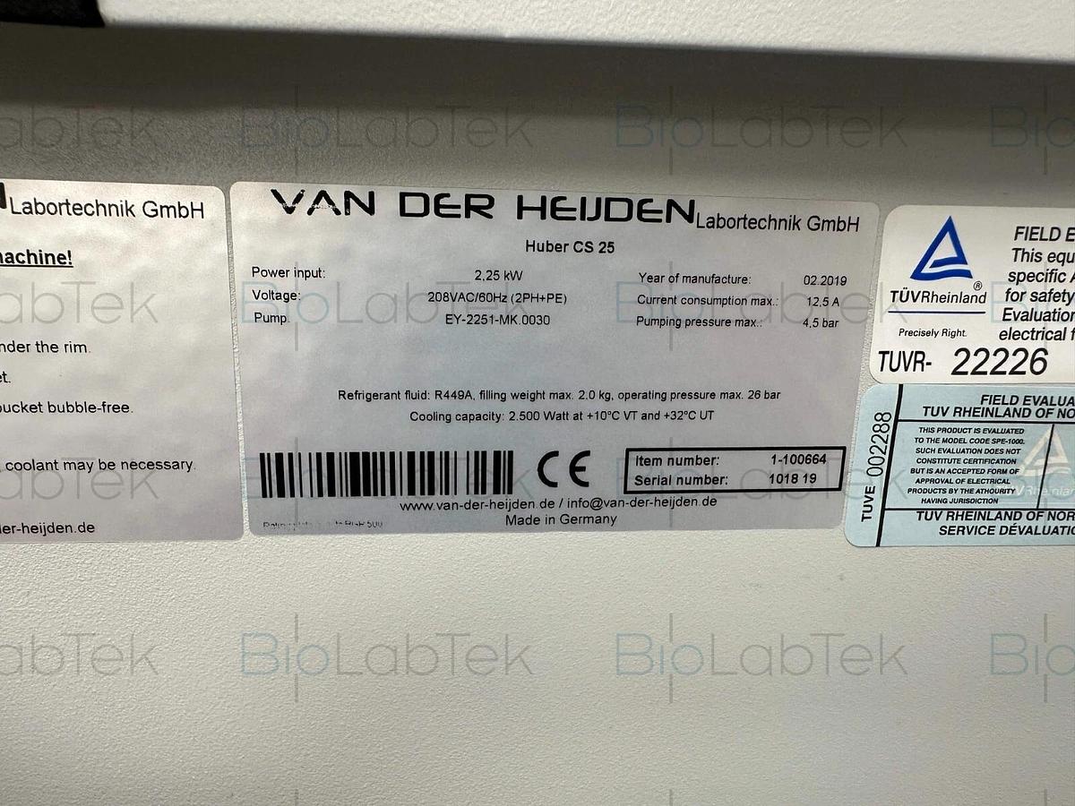 Used Huber CS25 CoolSmart recirculating chiller -20 to 15c