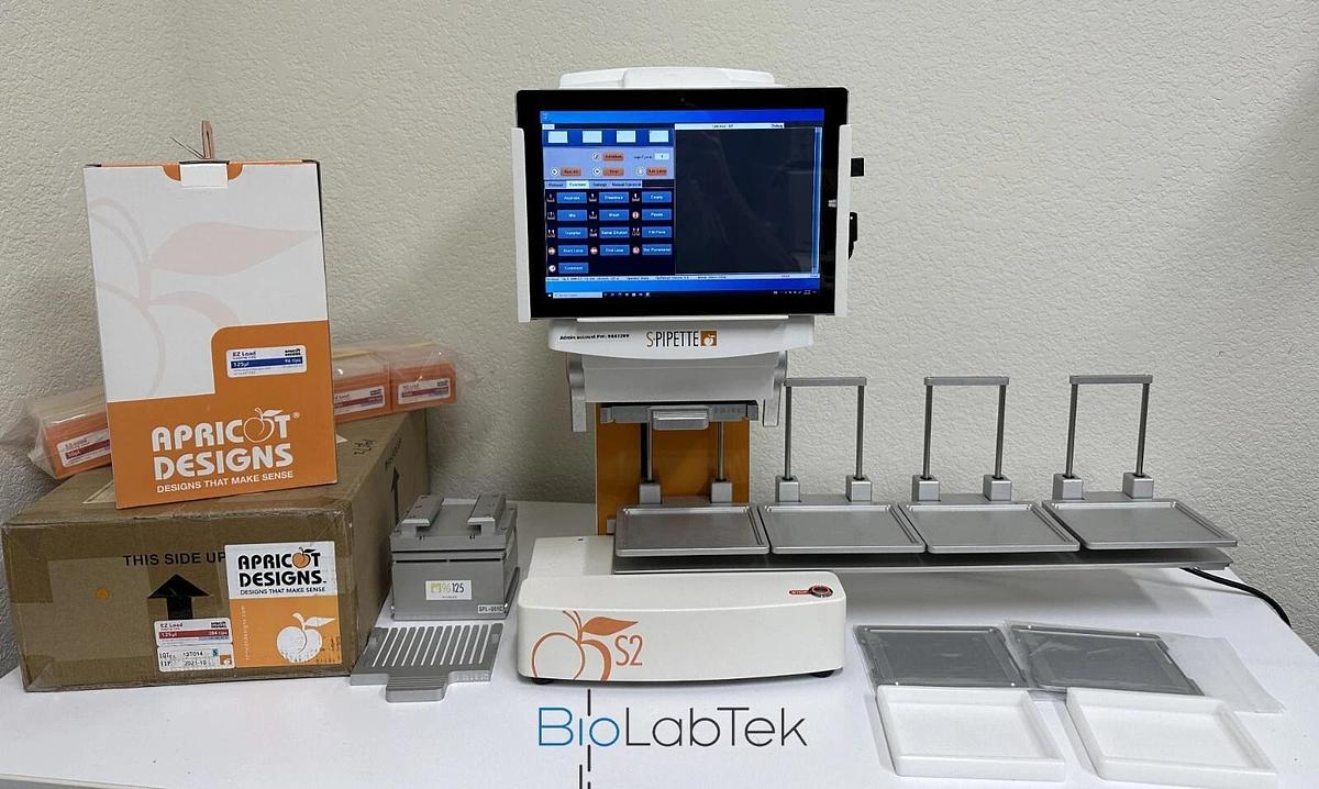 Used Apricot Designs S-Pipette S2 Automated Pipettor Liquid Handler SP2-384