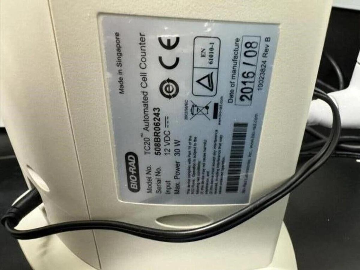Used Bio-Rad TC20 Automated Cell Colony Counter Viability Analysis 508BR w/Warranty