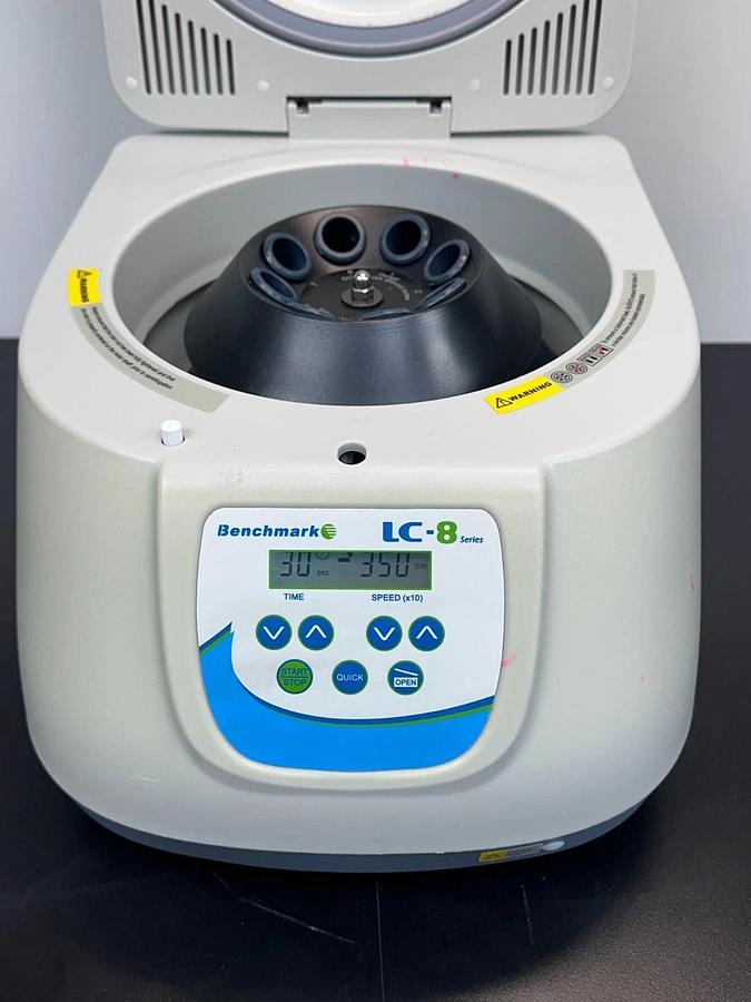 Used Benchmark LC-8 C3100 Lab Centrifuge 8x15ml Rotor | Digital speed up to 5,000 rpm