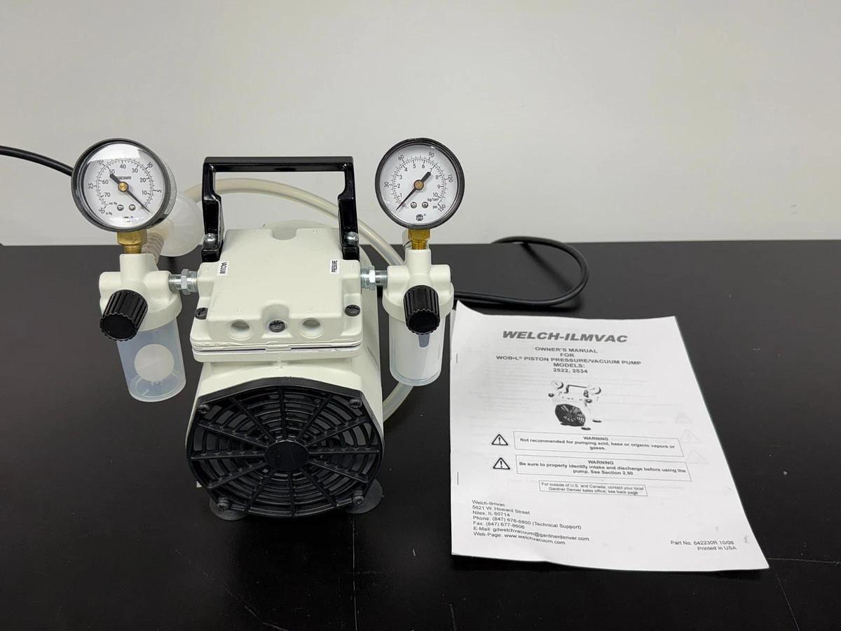 Used Welch 2522 WOB-L Dry Piston Pressure Vacuum Pump | Oil-Free