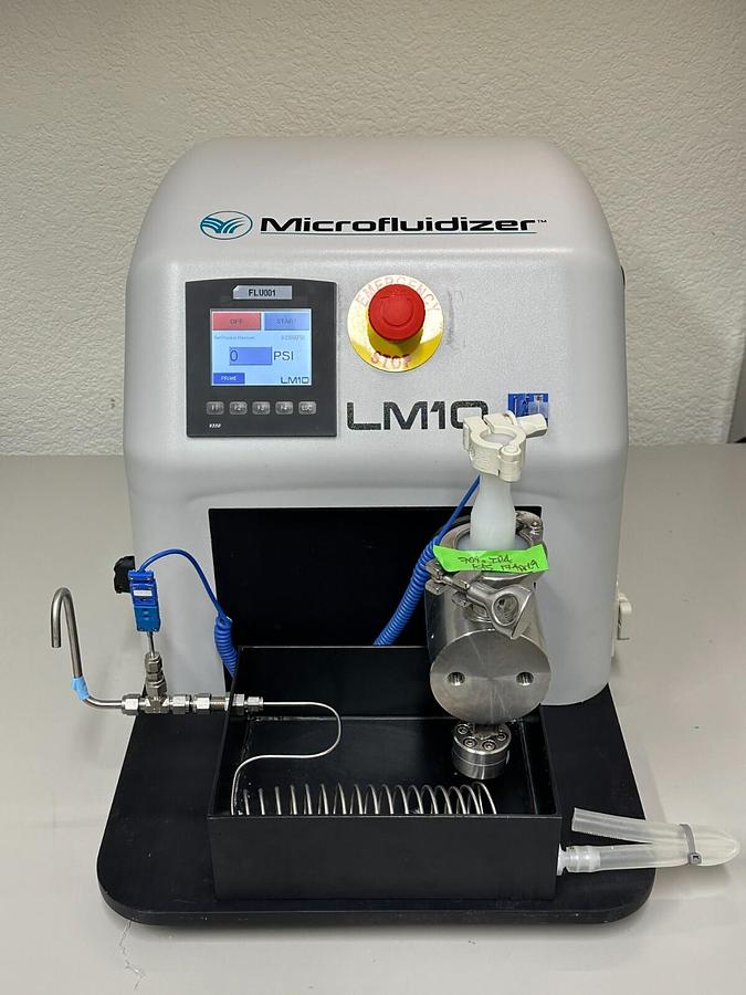 Used Microfluidics Microfluidizer LM10 Lab Homogenizer High Shear Fluid Processor