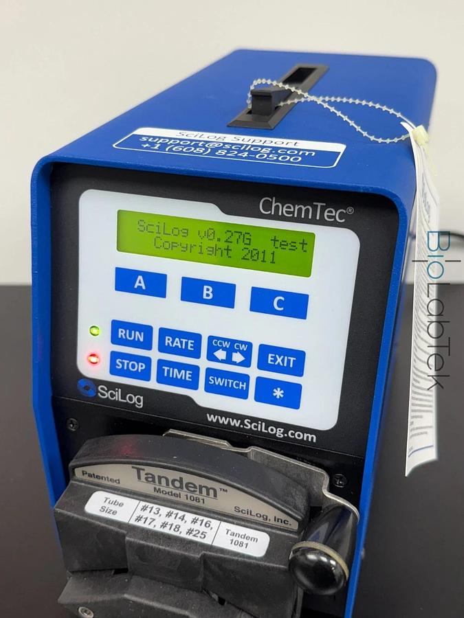 Parker SciLog ChemTec CP-120 peristaltic Metering pump w Tandem 1081 tube head