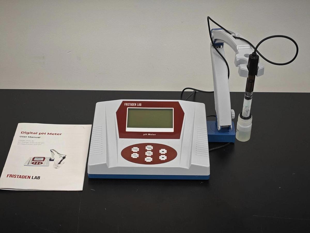Used Fristaden PHS-3C Digital pH Meter | Range: 0.00 to 14.00 pH with probe