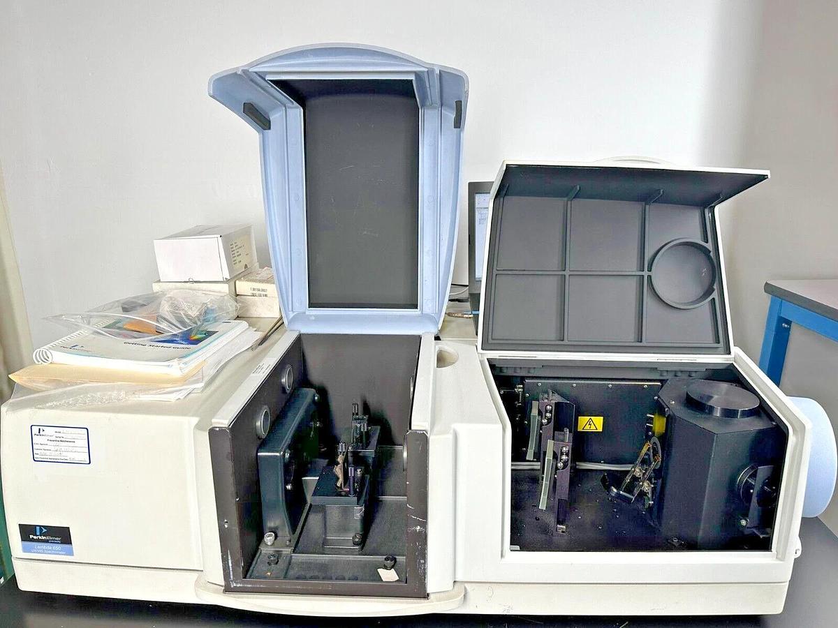 Used Perkin Elmer Lambda 650 UV/Vis Spectrophotometer system with STD/RSA modules