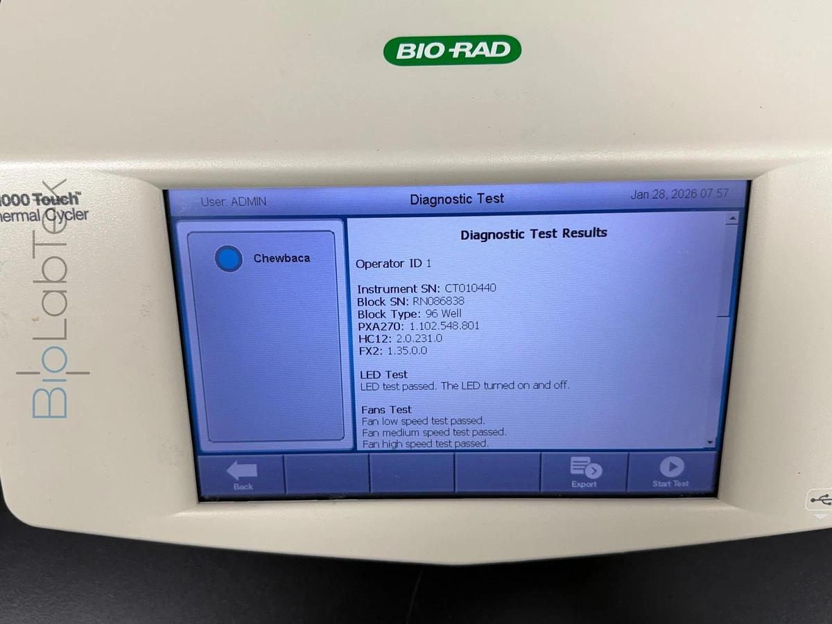 Used Bio-Rad C1000 Touch PCR Gradient Thermal Cycler with 96 well Fast module block
