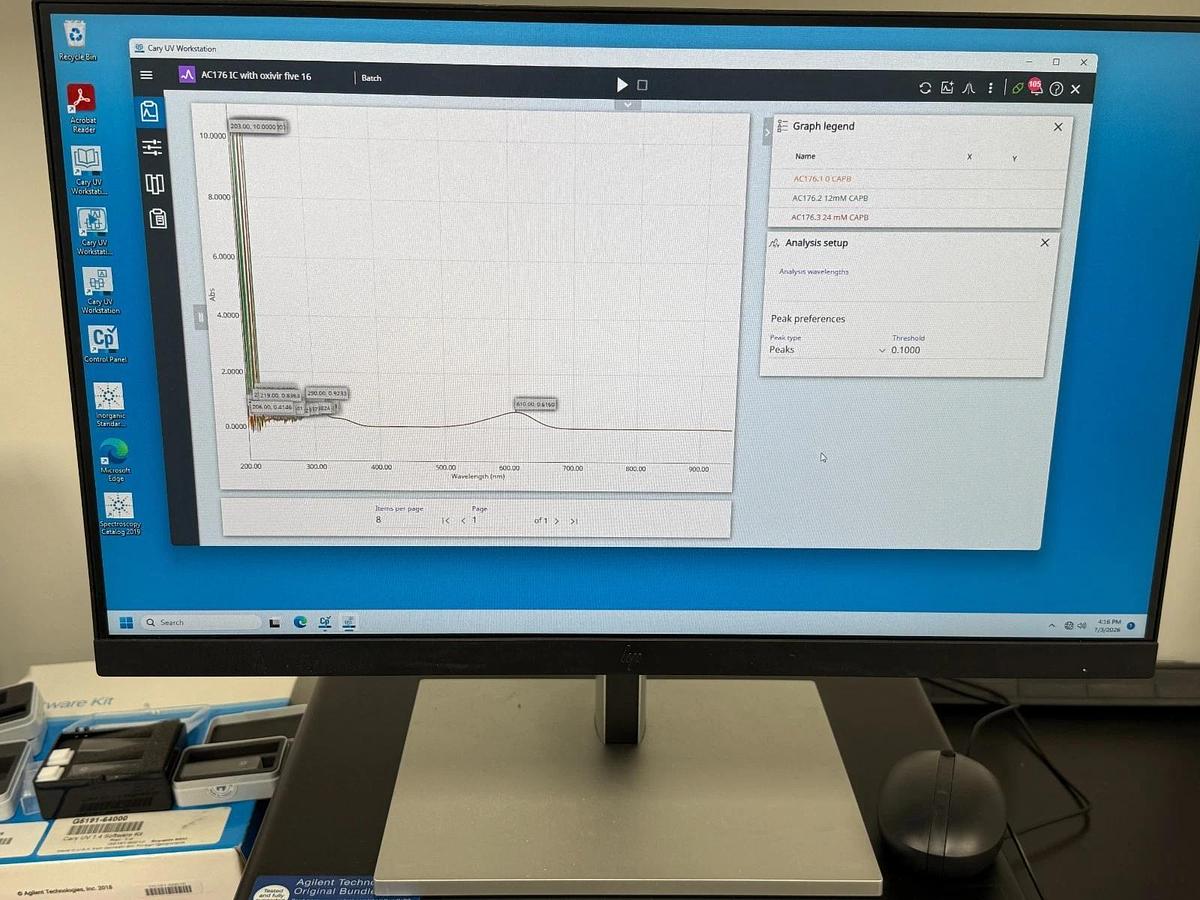 Used Agilent Cary 3500 UV-Vis Spectrophotometer System w/ Multicell Peltier 2024