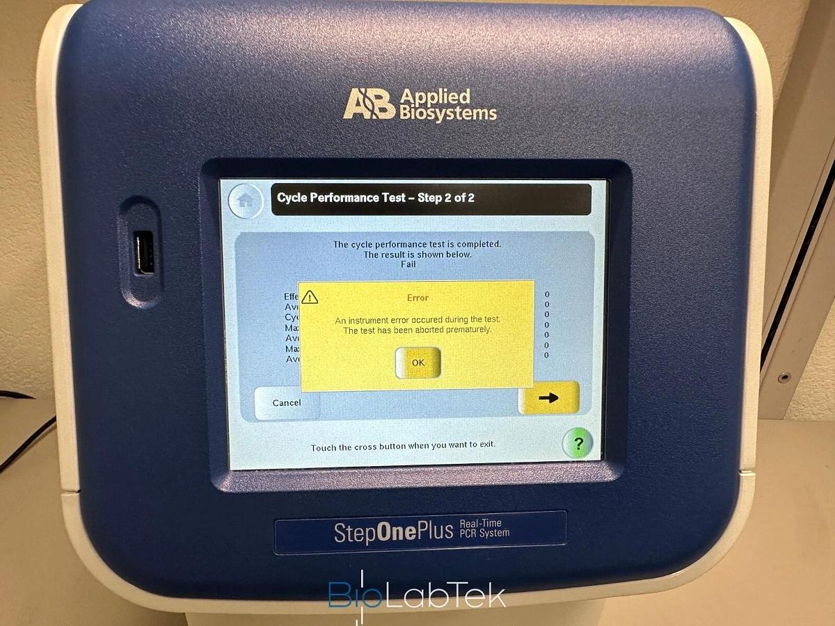 Used AB Applied Biosystems StepOnePlus Real Time 96-well PCR System 2018 ERROR