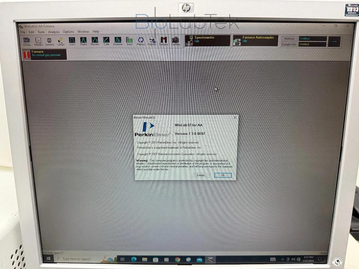 Used Perkin Elmer PinAAcle 900Z Atomic Absorption Spectrometer
