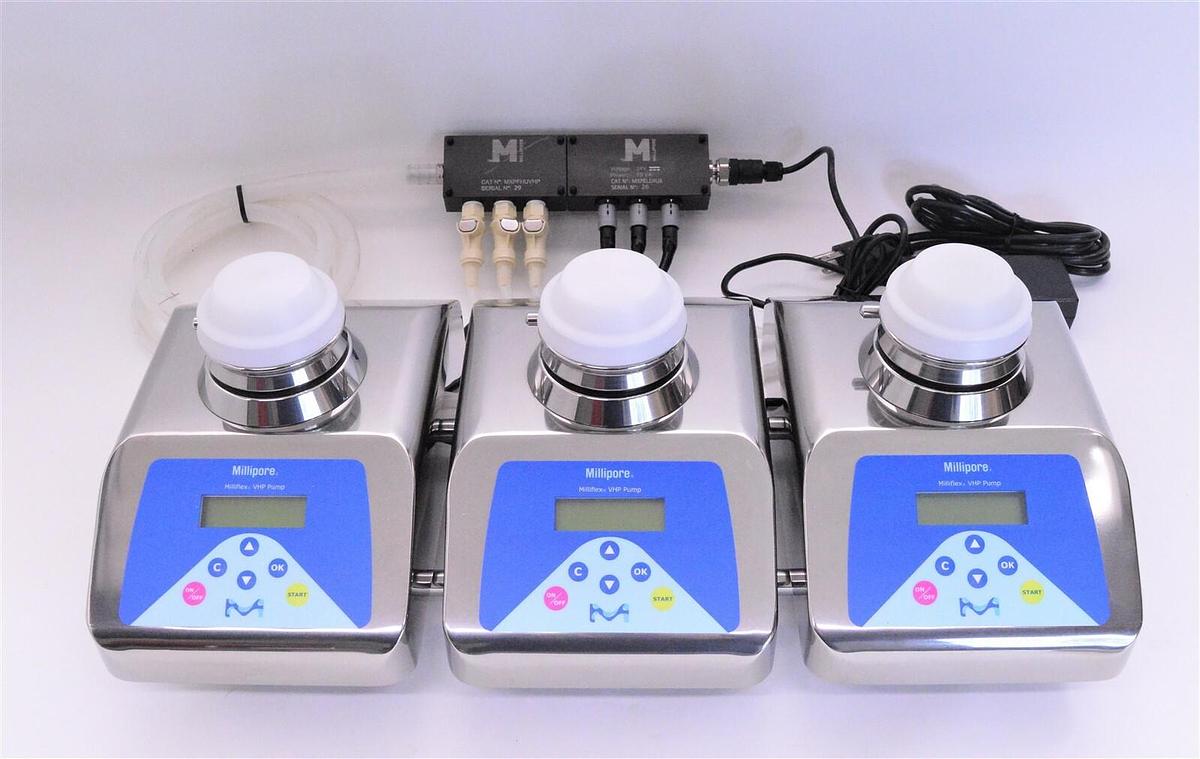 Used 3x set Millipore Milliflex plus VHP resistant pump MXPPLUVHP w/Warranty