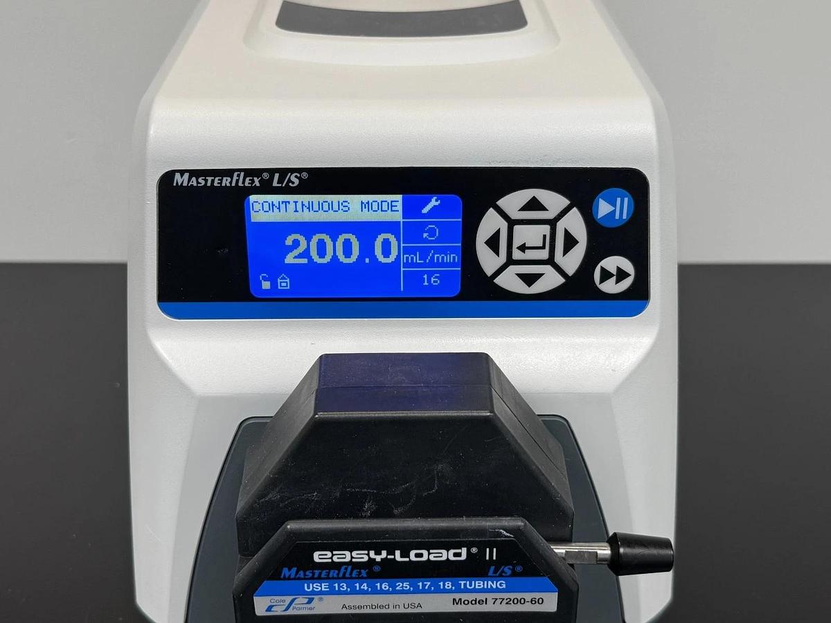 Used Cole-Parmer Masterflex L/S Digital Console Drive w/ Easy-Load II Pump Head