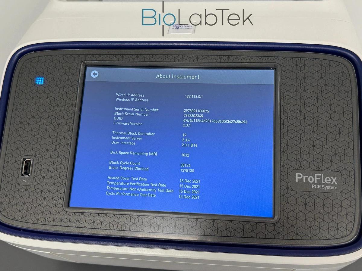 Used 2021 Thermo Applied Biosystems ProFlex PCR system with dual 2 x 96-well block
