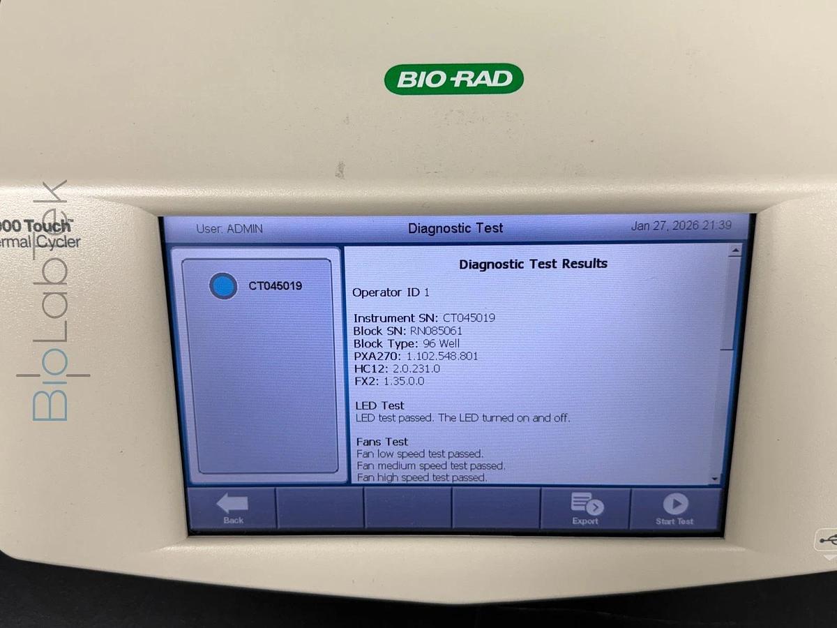 Used Bio-Rad C1000 Touch PCR Gradient Thermal Cycler with 96 well Fast module block