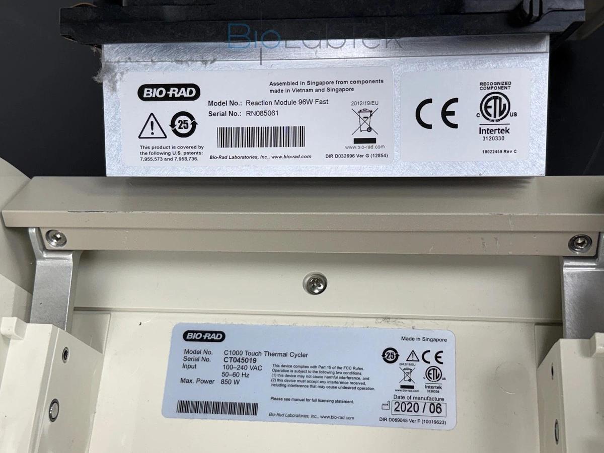 Used Bio-Rad C1000 Touch PCR Gradient Thermal Cycler with 96 well Fast module block