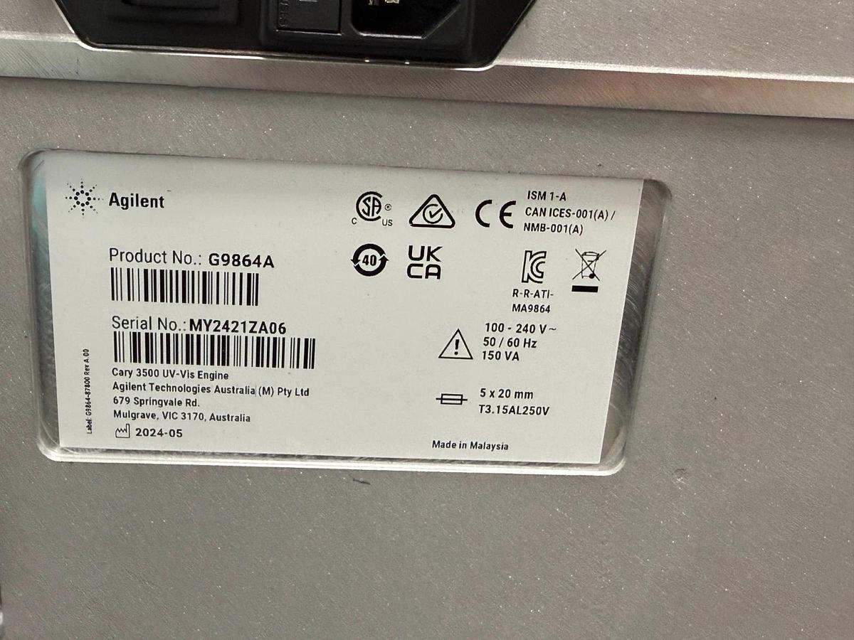 Used Agilent Cary 3500 UV-Vis Spectrophotometer System w/ Multicell Peltier 2024