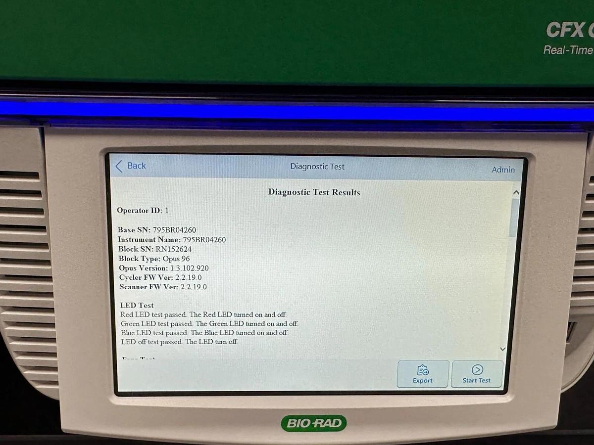 Used Bio-Rad CFX Opus 96 well Real-Time qPCR System 2022